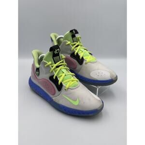 Nike Boys KD Trey 5 Basketball Shoes White Blue Lace Up Low Top 6.5Y